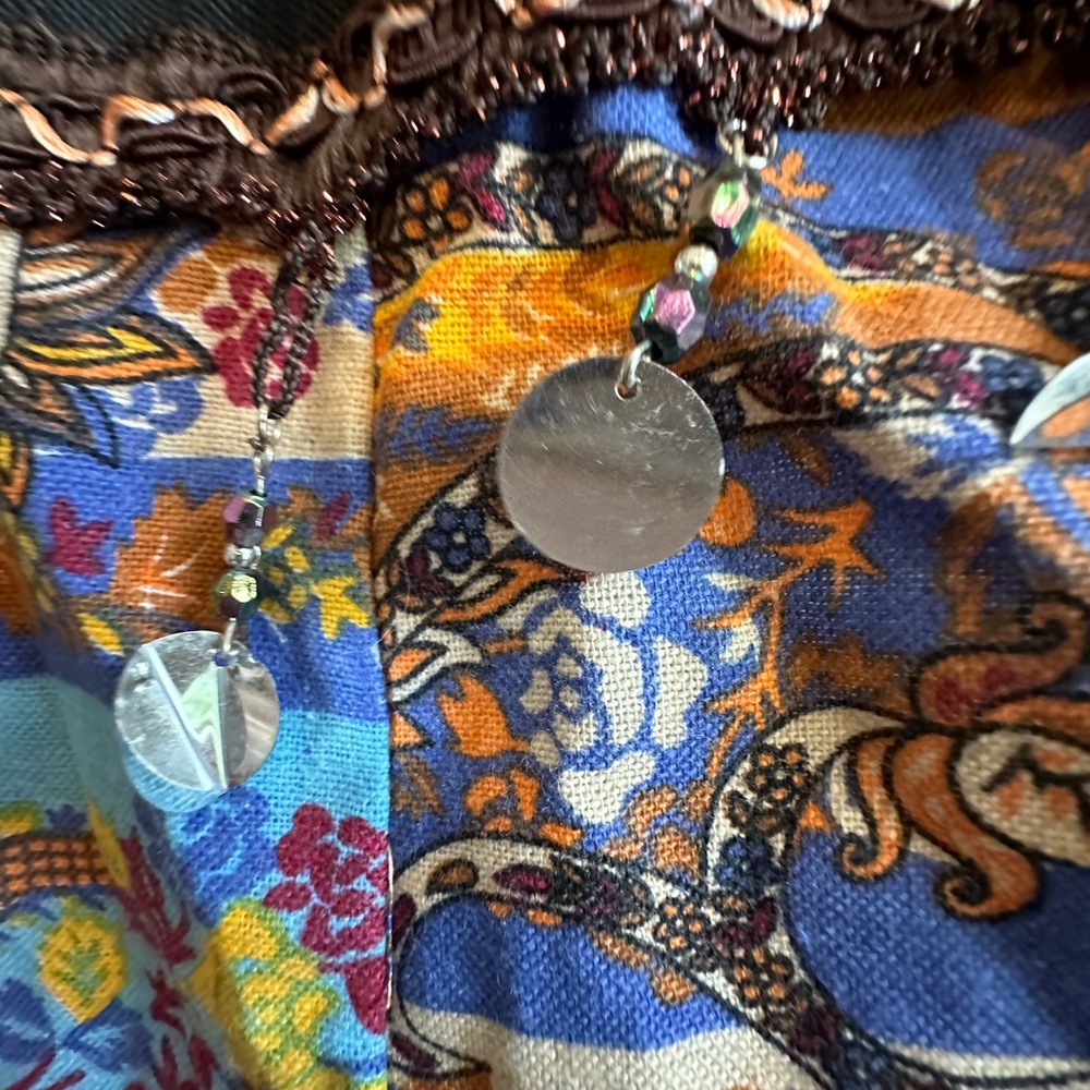 Pretty Angel linen blend boho tiered maxi dress with sparkle embellishment - Picture 4 of 9
